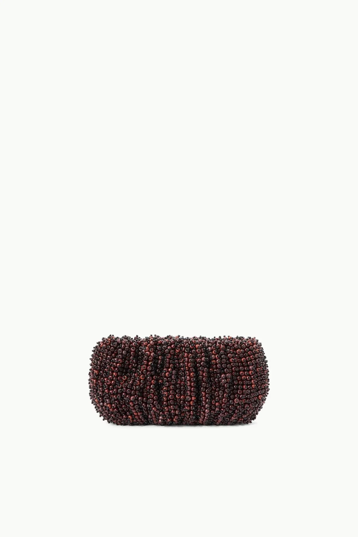 Beaded|Clutches<STAUD BEADED BEAN BAG MAHOGANY BLACK MAHOGANY/BLACK