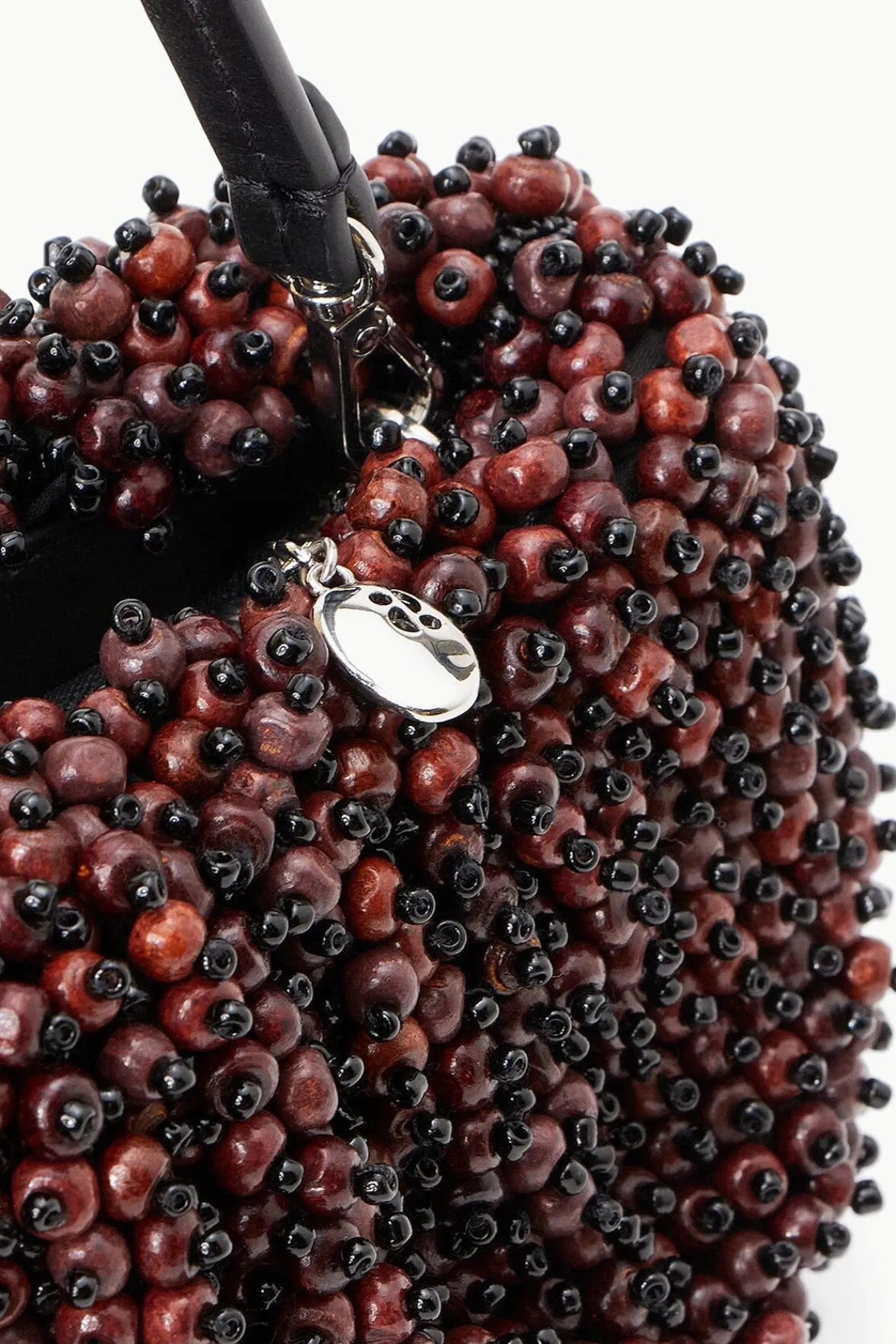 Beaded|Clutches<STAUD BEADED BEAN BAG MAHOGANY BLACK MAHOGANY/BLACK