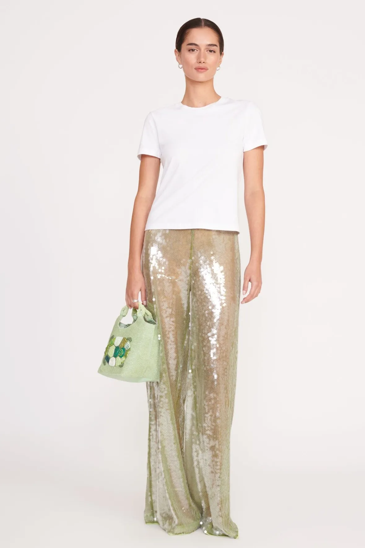 Bucket|Beaded<STAUD BEADED COTE BAG BABY TURTLE BABYTURTLE