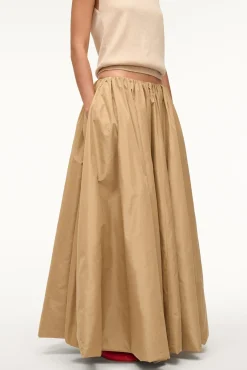 The Evening Edit|Skirts<STAUD BELLAGIO SKIRT   FAWN