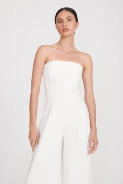 Dresses<STAUD BENJAMIN JUMPSUIT   ECRU