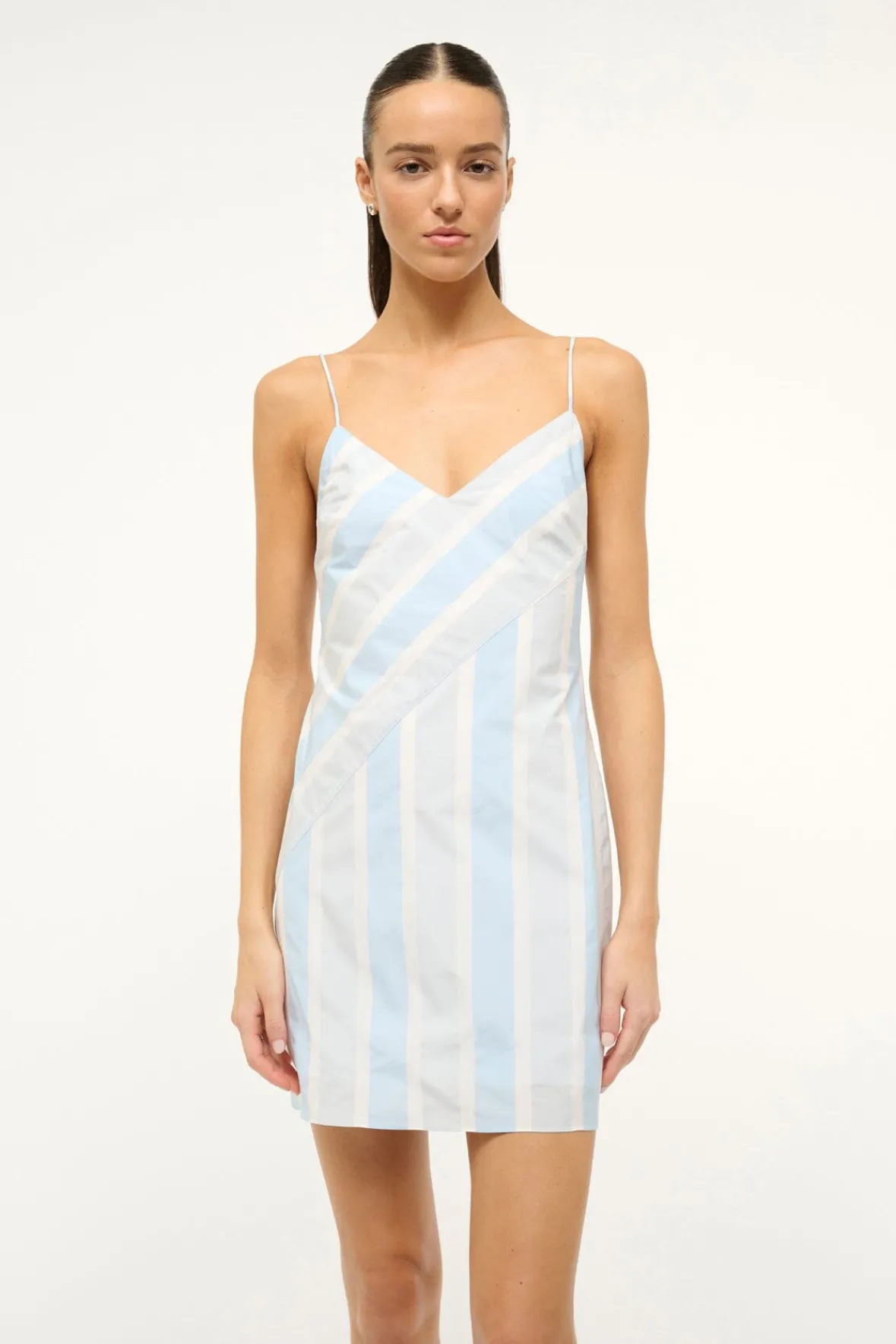 Dresses<STAUD BIANCO DRESS ADRIATIC STRIPE ADRIATICSTRIPE