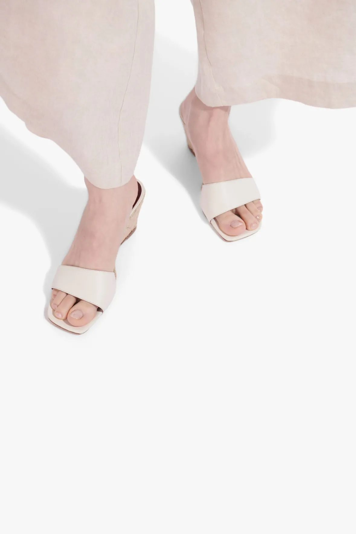 Platforms & Wedges|Heels<STAUD BILLIE ESPADRILLE WEDGE NATURAL CREAM NATURALCREAM