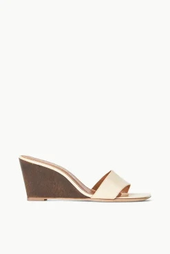 Heels<STAUD BILLIE WEDGE  CREAM WOOD CREAMWOOD