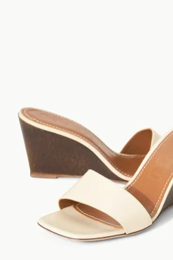 Heels<STAUD BILLIE WEDGE CREAM WOOD CREAMWOOD