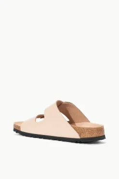 Sandals|Spring Slides<STAUD BIRKENSTOCK ARIZONA BIG BUCKLE SANDAL  HIGH SHINE NEW BEIGE HIGHSHINENEWBEIGE