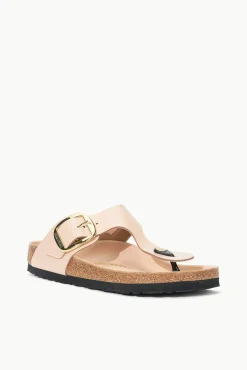 Sandals|Spring Slides<STAUD BIRKENSTOCK GIZEH BIG BUCKLE SANDAL  HIGH SHINE NEW BEIGE HIGHSHINENEWBEIGE