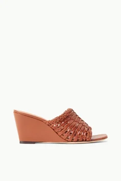 Platforms & Wedges<STAUD BLAIR WOVEN WEDGE   TAN