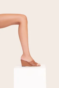 Platforms & Wedges<STAUD BLAIR WOVEN WEDGE   TAN