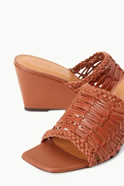 Platforms & Wedges<STAUD BLAIR WOVEN WEDGE   TAN