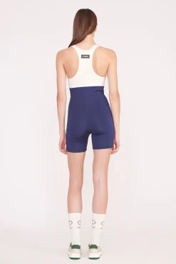 STAUD Court<STAUD BOUNCE SHORT UNITARD  NAVY IVORY NAVYIVORY