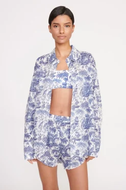 Cover-Ups<STAUD BOYANA SHORT  BLUE TOILE BLUETOILE