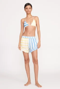 Cover-Ups<STAUD BOYANA SHORT  BUTTERCUP SEASHORE STRIPE BUTTERCUPSEASHORESTRIPE