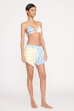 Cover-Ups<STAUD BOYANA SHORT  BUTTERCUP SEASHORE STRIPE BUTTERCUPSEASHORESTRIPE