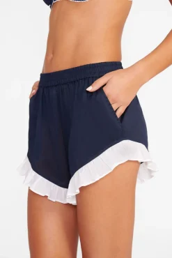 Cover-Ups<STAUD BOYANA SHORT NAVY WHITE NAVYWHITE
