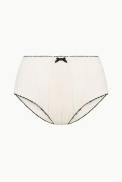 Bikinis<STAUD BRENTON HIGH RISE BIKINI BOTTOM  IVORY BLACK IVORYBLACK
