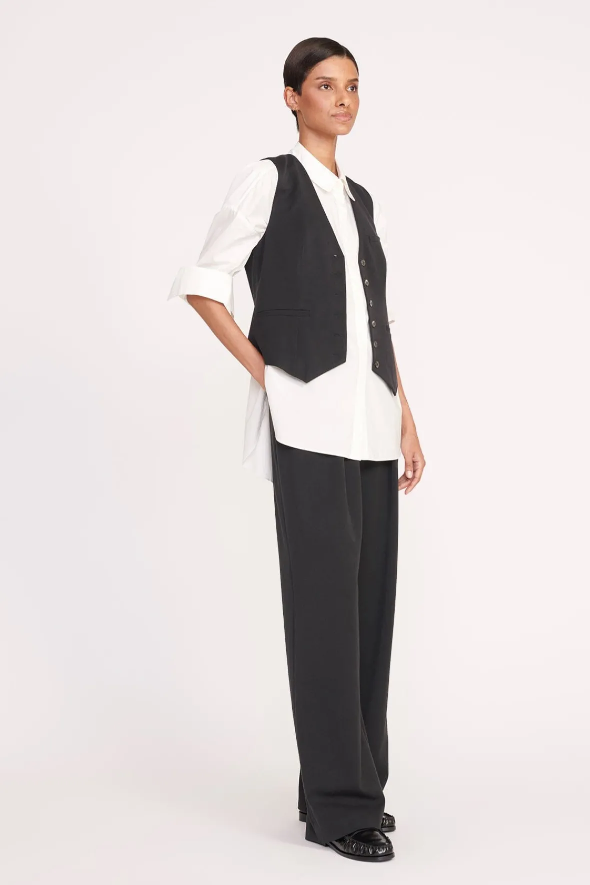 Spring Suiting|Essentials<STAUD BRETT VEST BLACK