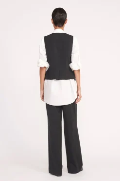 Spring Suiting|Essentials<STAUD BRETT VEST BLACK