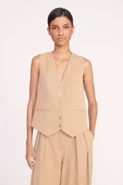 Best Sellers|Spring Suiting<STAUD BRETT VEST   CAMEL