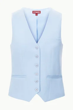 Spring Suiting|Essentials<STAUD BRETT VEST PERIWINKLE