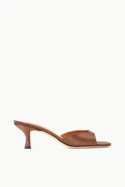 Mules & Flats<STAUD BRIGITTE MULE  CLOVE SATIN CLOVESATIN