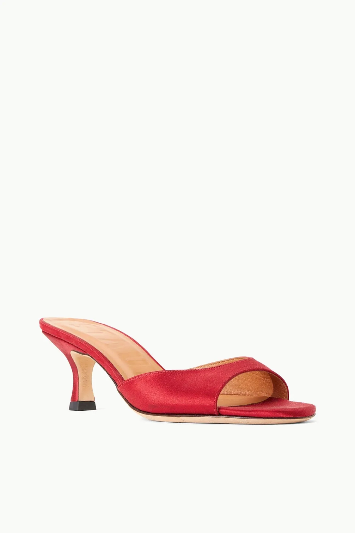 Mules & Flats<STAUD BRIGITTE MULE RUBY SATIN RUBYSATIN
