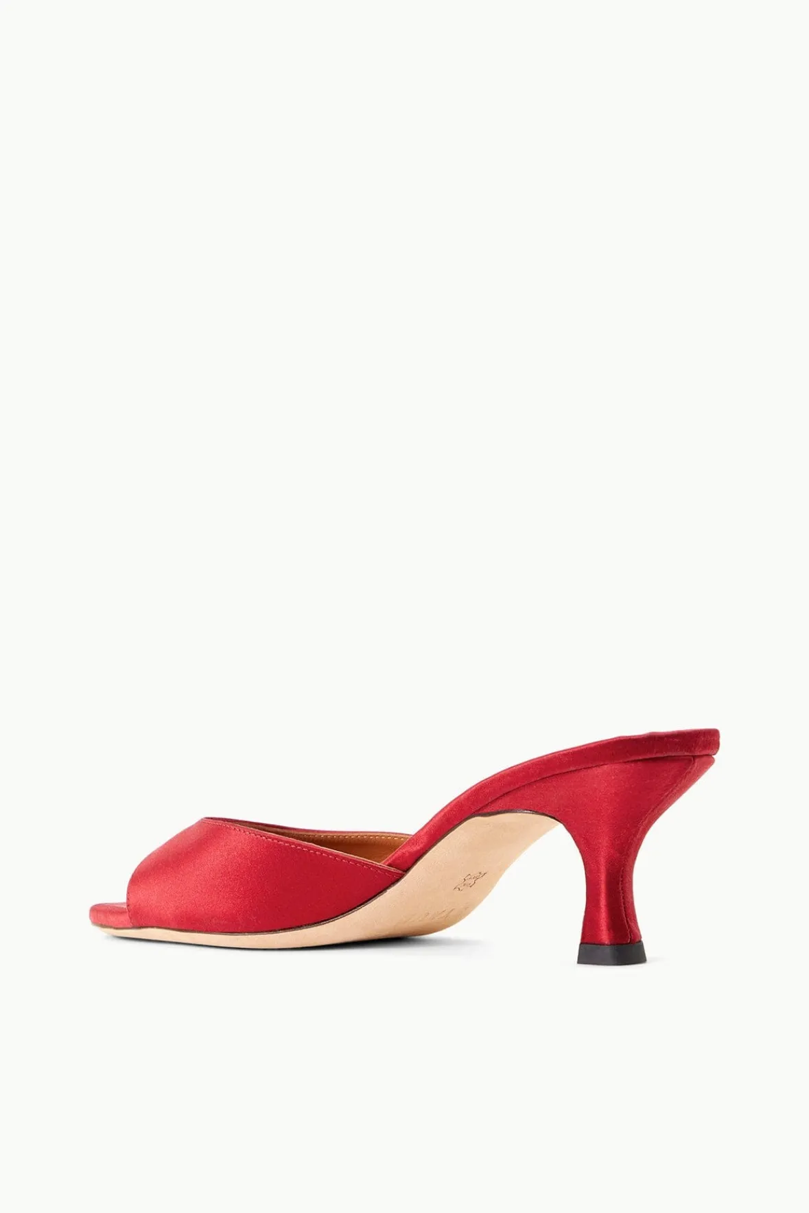 Mules & Flats<STAUD BRIGITTE MULE RUBY SATIN RUBYSATIN