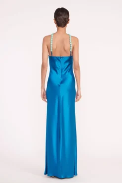 Dresses<STAUD CADENCE DRESS  ISLAND BLUE ISLANDBLUE