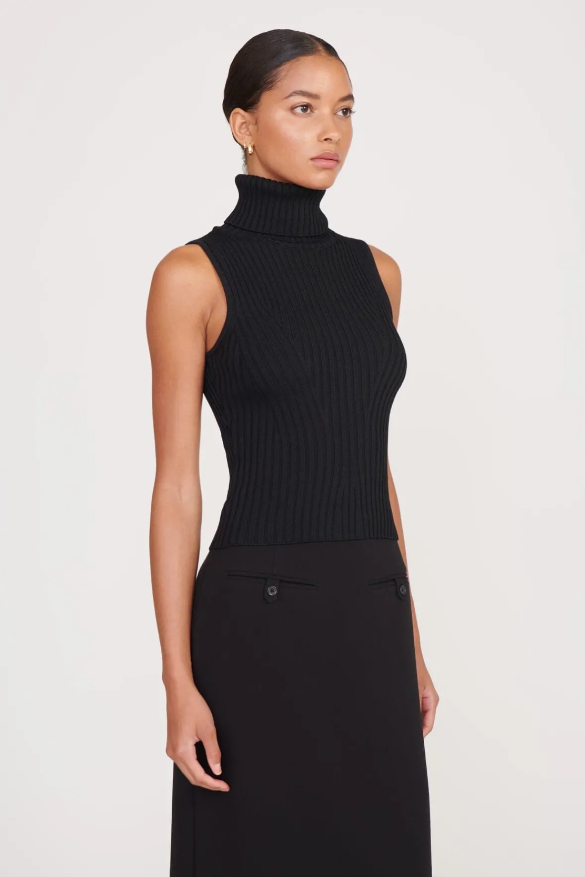 Essentials|Tops<STAUD CALLUM TOP BLACK