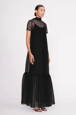 Best Sellers|Dresses<STAUD CALLUNA DRESS   BLACK
