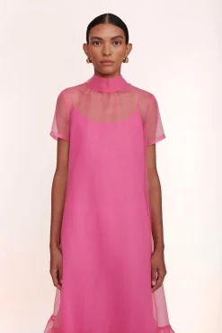 Dresses<STAUD CALLUNA DRESS   BLUSH