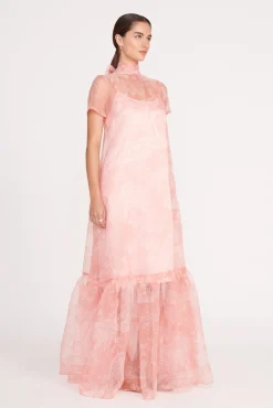 Best Sellers|The Evening Edit<STAUD CALLUNA DRESS  CHERRY BLOSSOM IVORY TOILE CHERRYBLOSSOMIVORYTOILE