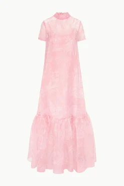 Best Sellers|The Evening Edit<STAUD CALLUNA DRESS  CHERRY BLOSSOM IVORY TOILE CHERRYBLOSSOMIVORYTOILE
