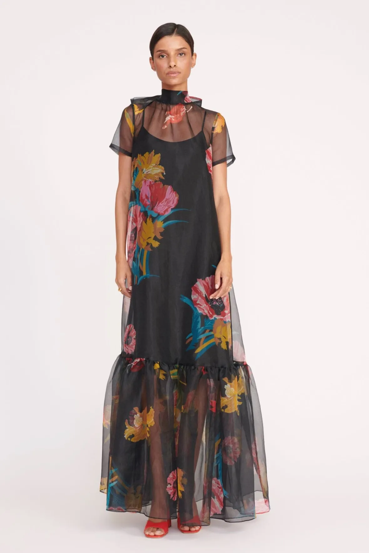 Best Sellers|Dresses<STAUD CALLUNA DRESS FIRST BLOOM NIGHT FIRSTBLOOMNIGHT