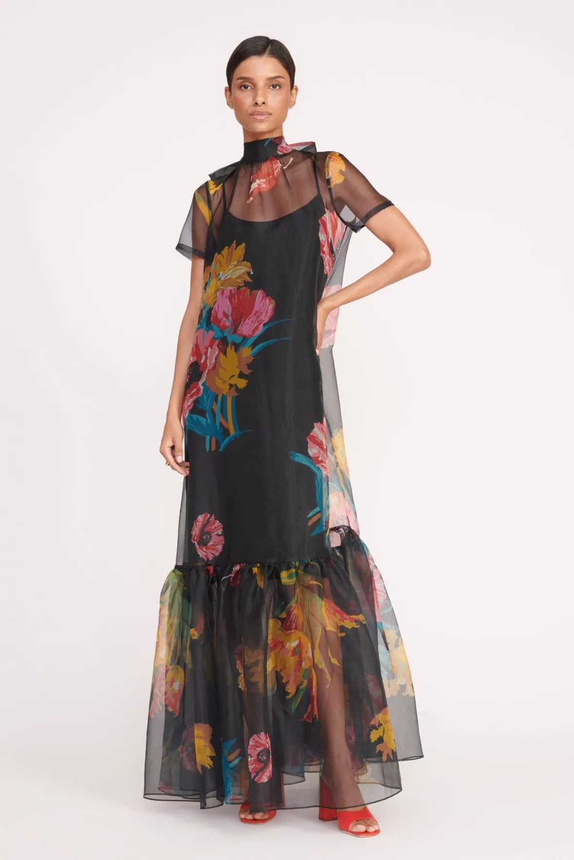 Best Sellers|Dresses<STAUD CALLUNA DRESS FIRST BLOOM NIGHT FIRSTBLOOMNIGHT