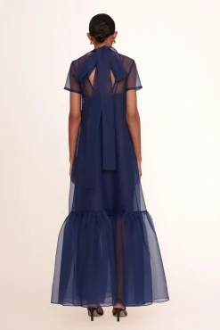 Dresses<STAUD CALLUNA DRESS   NAVY