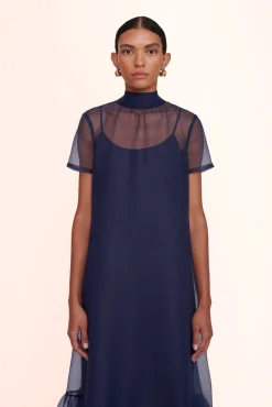 Dresses<STAUD CALLUNA DRESS   NAVY