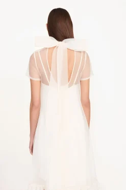 STAUD Bride|Dresses<STAUD CALLUNA DRESS   WHITE