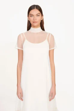 STAUD Bride|Dresses<STAUD CALLUNA DRESS   WHITE