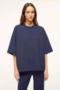 Essentials|Tops<STAUD CAPSULE TOP   NAVY