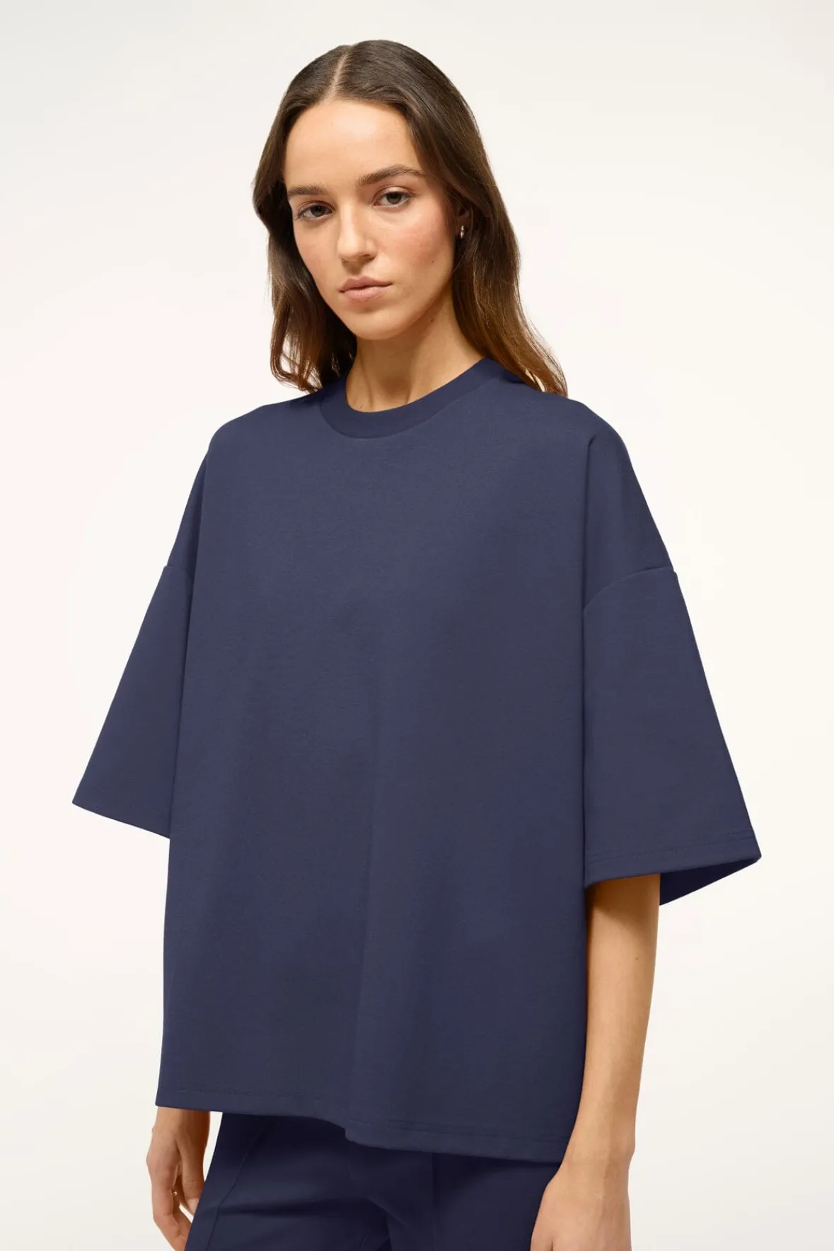 Essentials|Tops<STAUD CAPSULE TOP NAVY