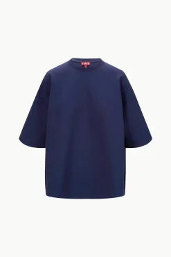 Essentials|Tops<STAUD CAPSULE TOP NAVY