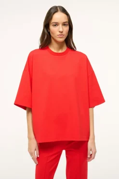 Essentials|Tops<STAUD CAPSULE TOP  RED ROSE REDROSE