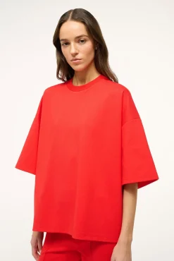 Essentials|Tops<STAUD CAPSULE TOP RED ROSE REDROSE