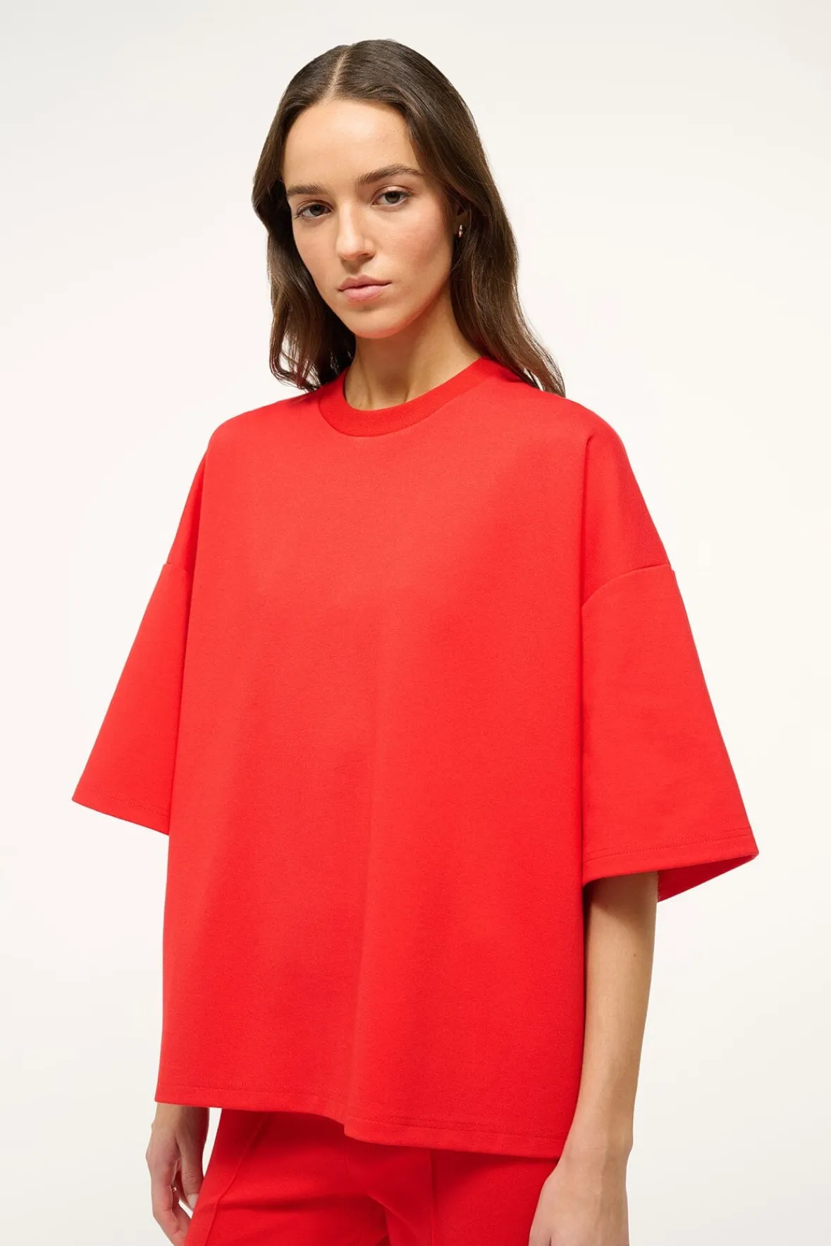 Essentials|Tops<STAUD CAPSULE TOP RED ROSE REDROSE