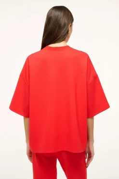 Essentials|Tops<STAUD CAPSULE TOP RED ROSE REDROSE