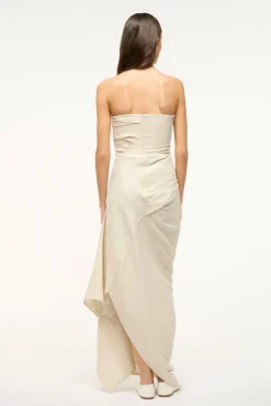 The Evening Edit|Dresses<STAUD CARAVAGGIO DRESS   NATURAL