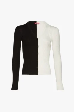 Best Sellers|Knits<STAUD CARGO SWEATER  BLACK WHITE BLACKWHITE