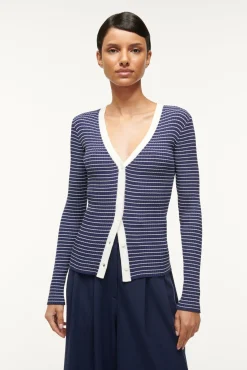 Knits<STAUD CARGO SWEATER  NAVY MICRO STRIPE NAVYMICROSTRIPE