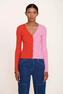 Knits|Tops<STAUD CARGO SWEATER  POPPY ROSEBUD POPPYROSEBUD